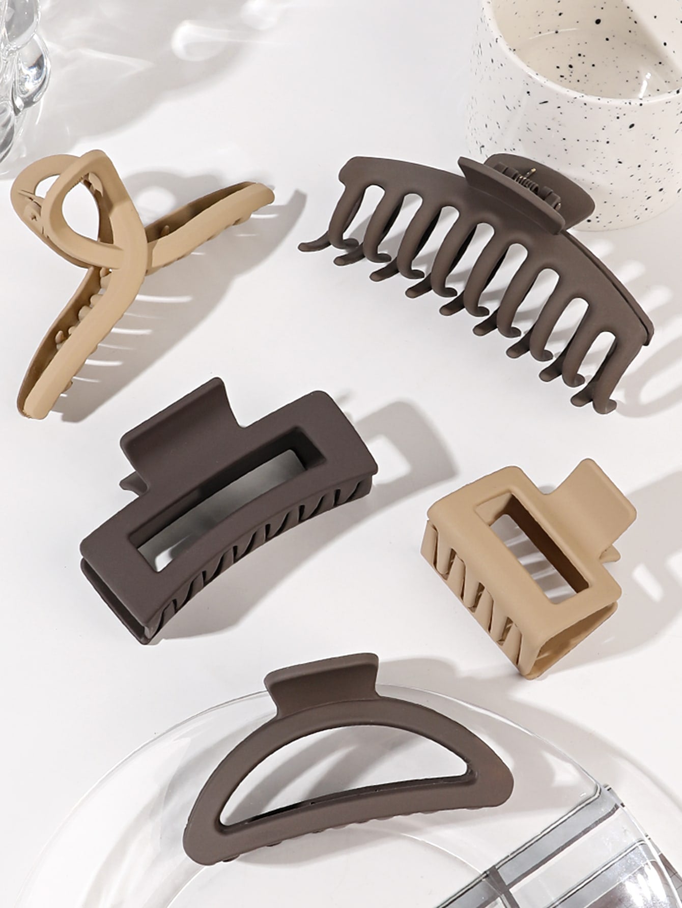 Matte Hair Claw - Pack Of 5