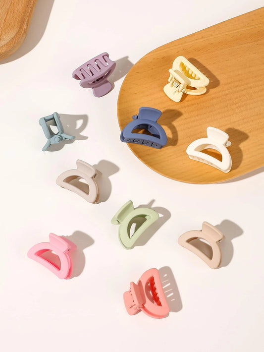 Mini Moon Matte Hair Claw - Pack of 5