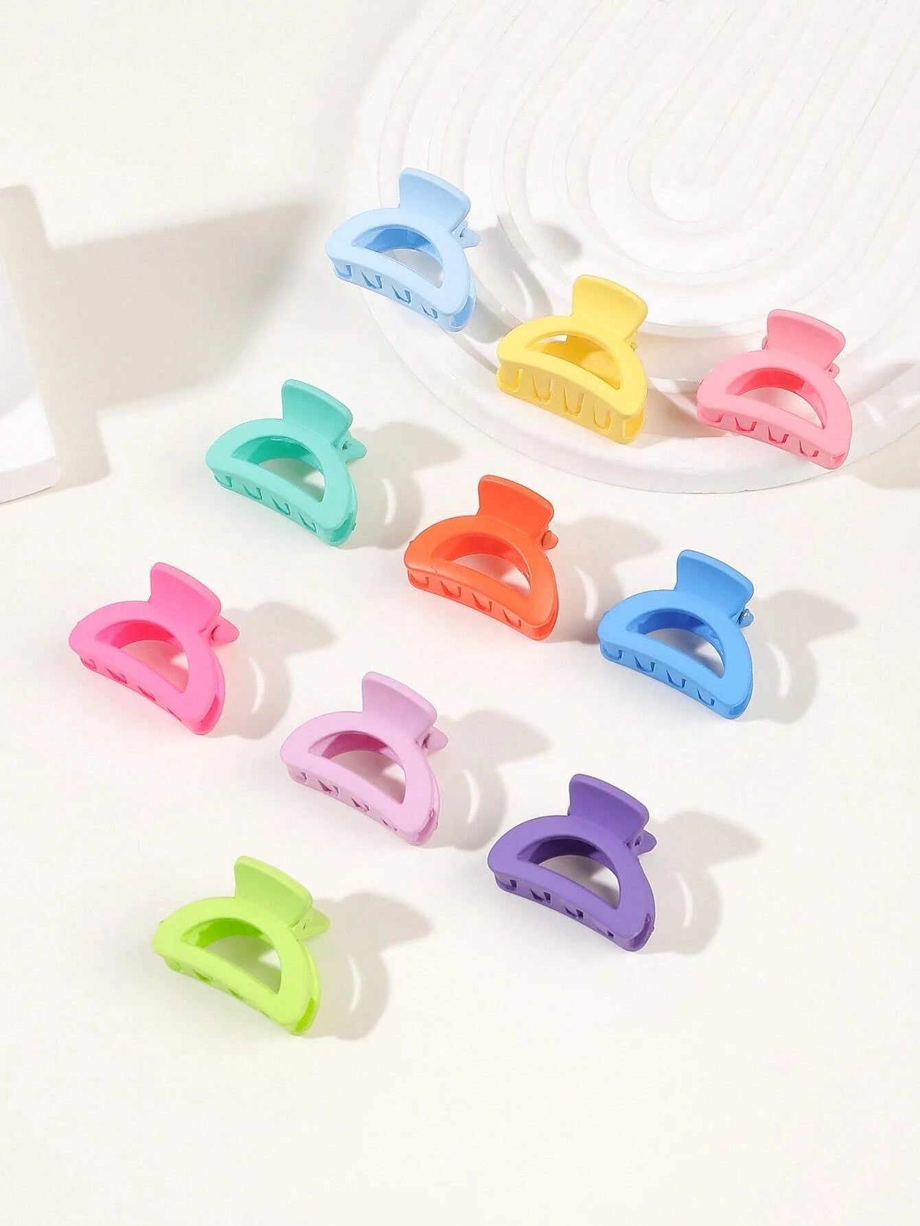 Mini Moon Matte Hair Claw - Pack of 5