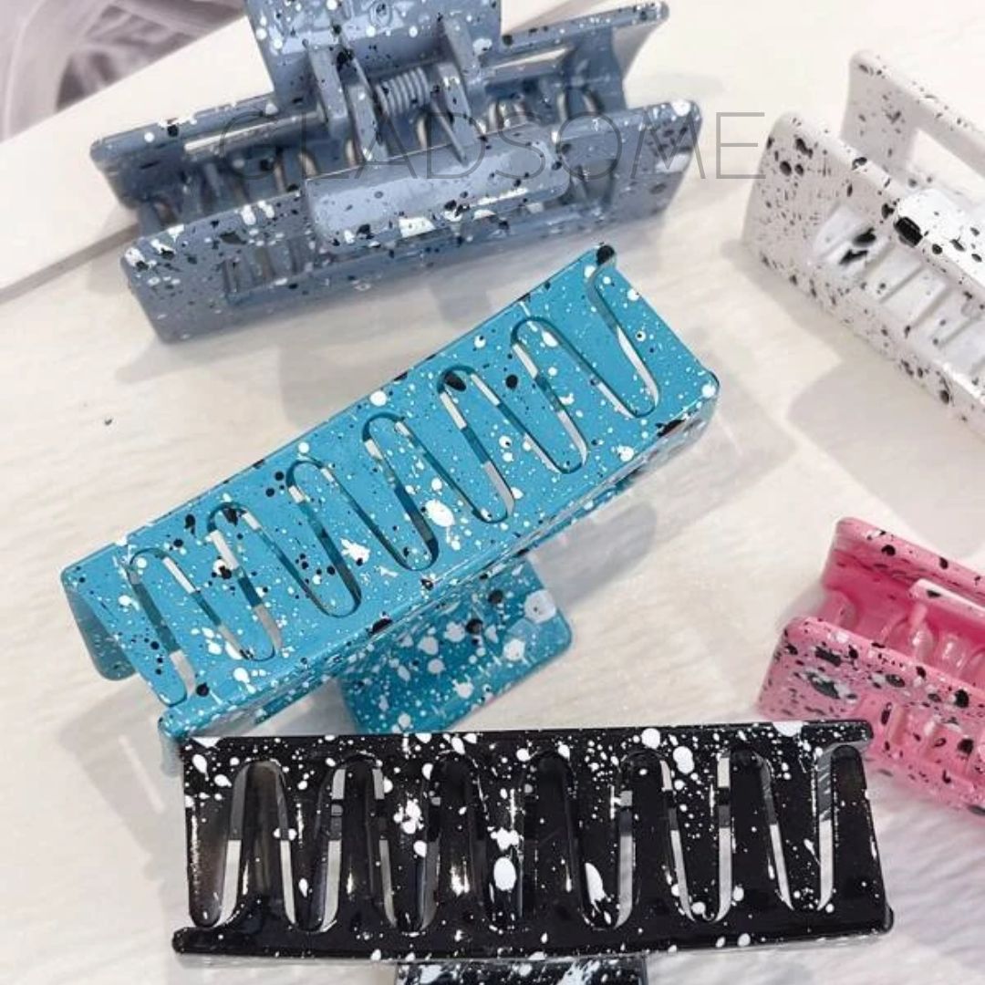 Splash Matte Hair Claw - Pack of 3