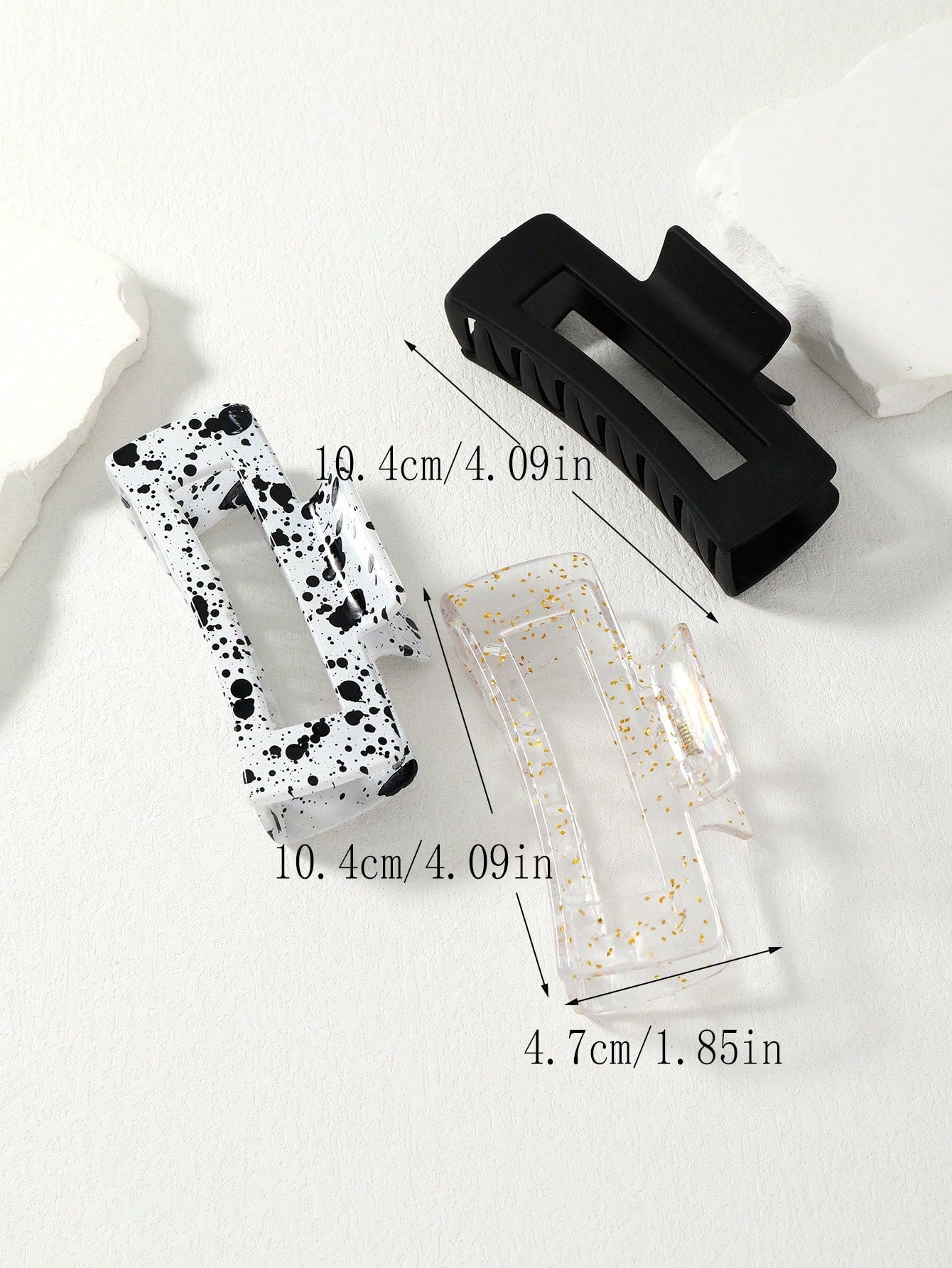 Splash Hair Claw - Pack of 3