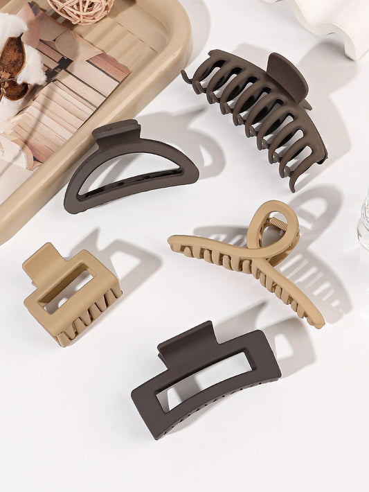 Matte Hair Claw - Pack Of 5