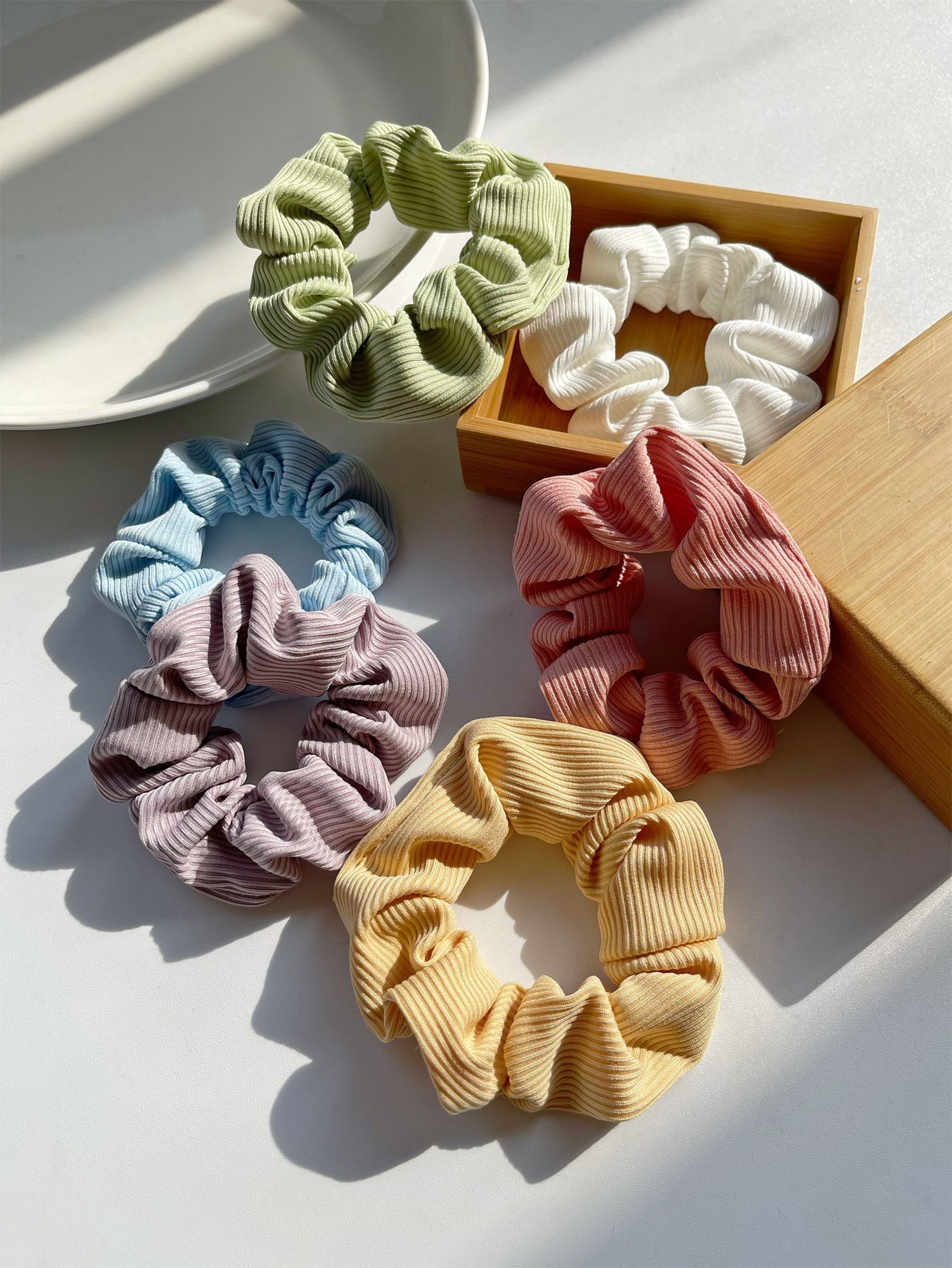 Fabric Pleated Srunchies