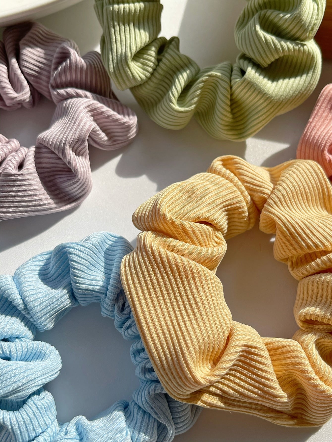 Fabric Pleated Srunchies