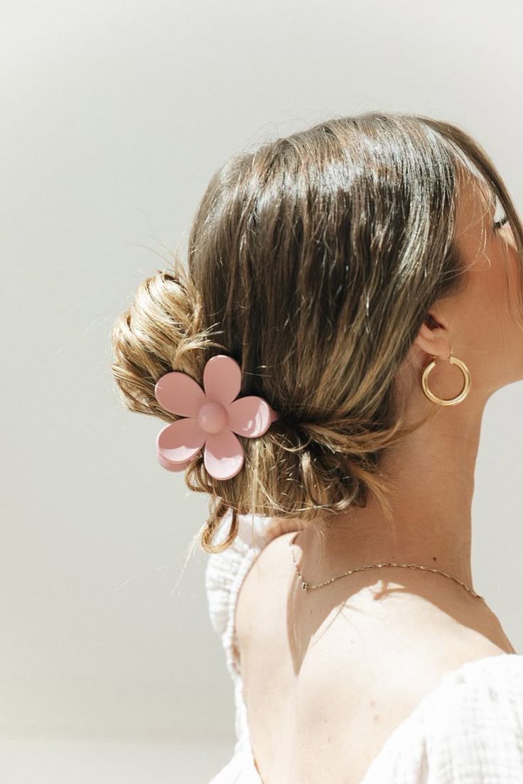 Mini Matte Floral hair Claw - Pack of 5
